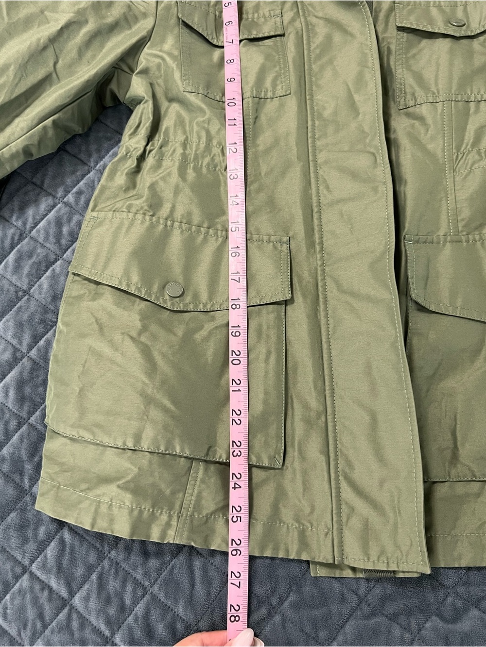 Moncler Hooded Jacket Women Medium 2 Military LLO concealed Field Cargo $1690 - Picture 15 of 16